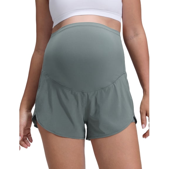 CRZ YOGA Lightweight Maternity Workout Shorts 3'' Soft Athletic Casual Womens Pregnancy with Liner Pockets