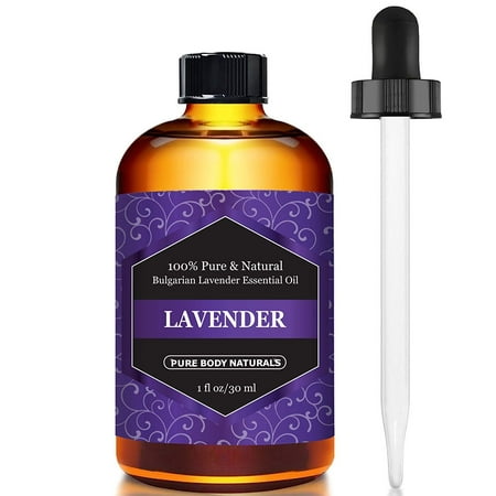 Bulgarian Lavender Essential Oil, 100% Pure, Independently Tested, Therapeutic Grade Lavender Essential Oil for Diffuser Aromatherapy by Pure Body Naturals, 1 (Best Lavender Oil For Diffuser)