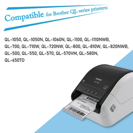 GREENCYCLE 2 Roll 29mm(1-1/7")x 90mm(3-1/2") Standard Address White Label Tape Compatible for Brother DK1201 DK-1201 with Cartridge Used in QL-500 QL-550 QL-570 QL-700 QL-800 Label Printer