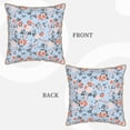 thumbnail image 3 of Fotbe Rose Flowers Pattern Velvet Decorative Throw Pillow Covers with Elegant Piping, Soft Plush Cushion Cover for Sofa, Bed, Car, Office-20"x20", 3 of 8