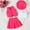 E052-Red, variant on hengsof Children's Fashion Cotton Four Piece Set Solid Color Sleeveless Round Neck Button Down Vest Top Halter Top Pleated Skirt Hat Set