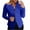 Blue, variant on YYDGH Womens Zip up Open Front Blazers Casual Long Sleeve Mock Neck Blazer Jackets Solid Color Work Suit Coat Pink S