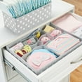 thumbnail image 3 of mDesign Fabric Nursery Divided Drawer Storage Bin, 2 Pack, Gray/White Polka Dot, 3 of 9