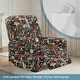 thumbnail image 4 of Renewold Mushroom Dragonfly Daisy Oversized Recliner Cover Stay in Place Lazy Boy Recliner Chair Cover 4 Pieces Washable Reclining Seat Cover for Home Living Room Decoration, 4 of 8