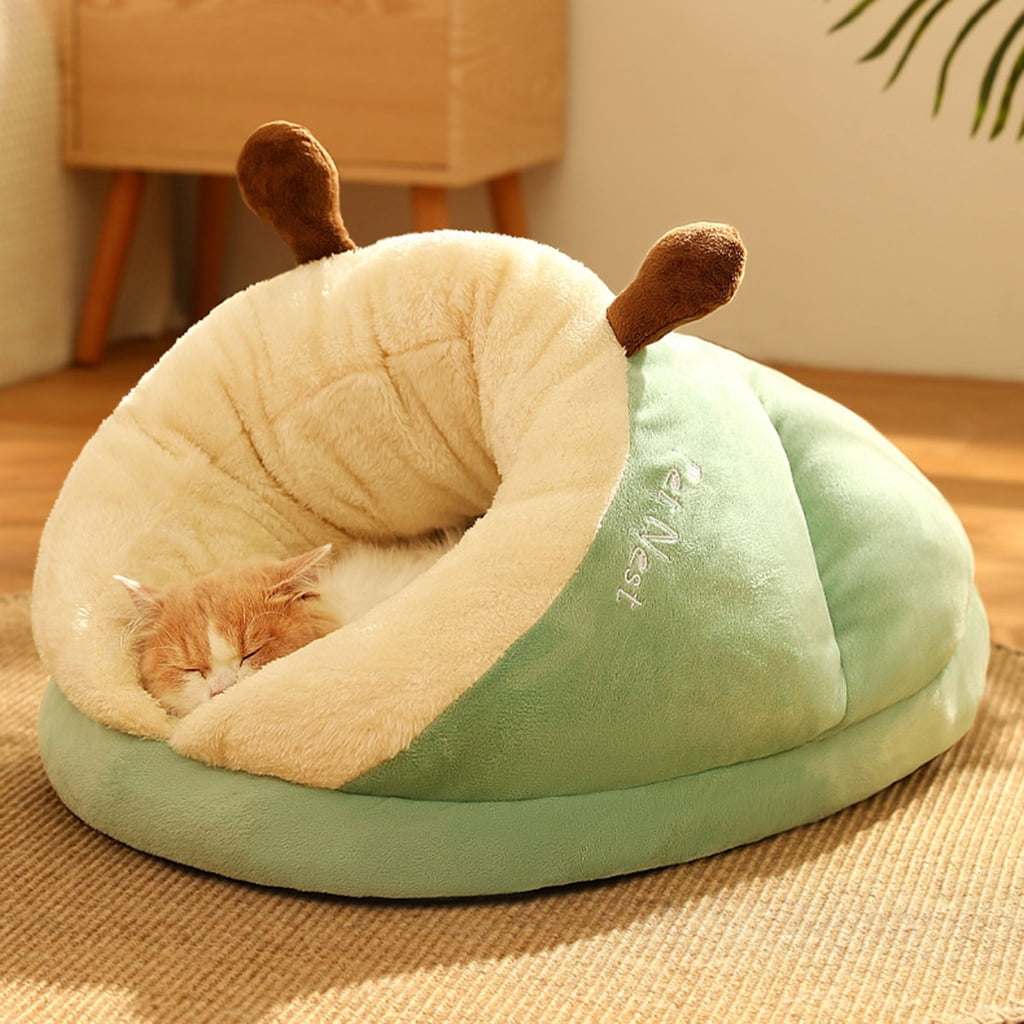 Cat Bed Soft Plush Cat Bed Comfortable Pet Bed Machine Washable for Small Cat