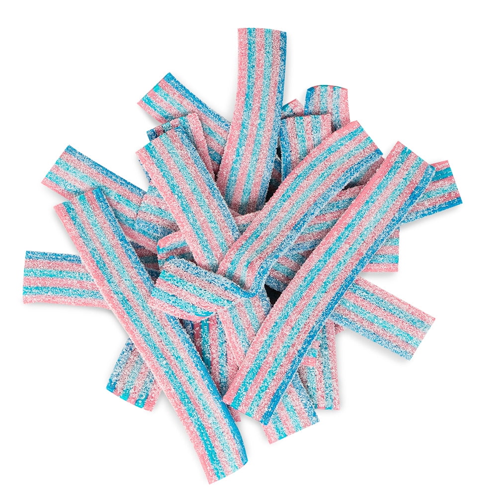 Zweet Sour Belts Licorice Candy, Tasty & Colorful Cotton Candy Licorice Snacks, 10 oz