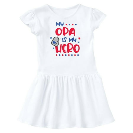 

Inktastic Memorial Day My Opa is My Hero Gift Toddler Girl Dress