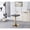 Golden + MDF+Metal+6, variant on LANKANG 24 Inch Square Tulip Dining Table Matte White MDF Top Metal Pedestal Base Modern Small Kitchen Table for Apartment Cafe Office Living Room