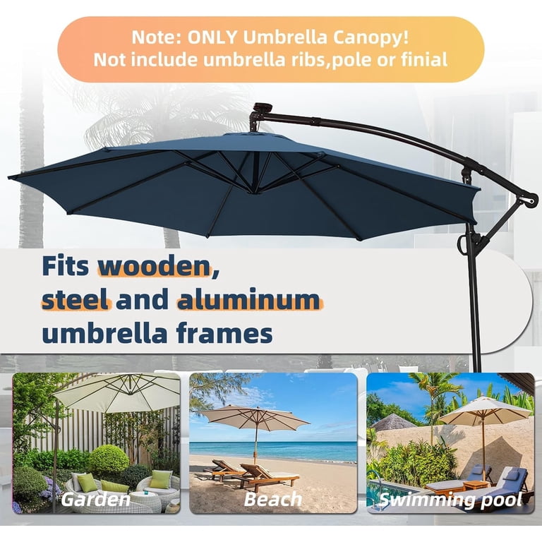 aluminum patio umbrella replacement freme Jorohiker 10ft Canopy for 8 Ribs,Dusty Blue This ensures that your umbrella will stay firmly in place Galtech Replacement Frames | Patio