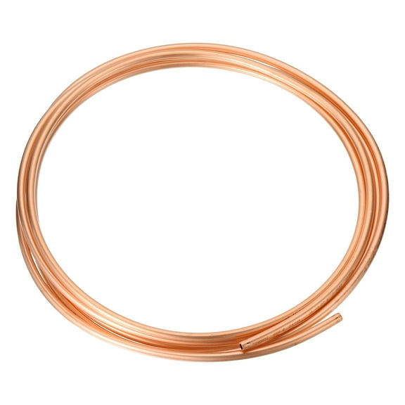 T2 Copper Tubing 0.23"ID x 3/8"OD x 16.4Ft, 99% Pure Copper Refrigeration Tube Seamless Flexible Coil Pipe