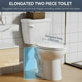 thumbnail image 4 of Ataucjin 19" Extra Elongated Toilet Bowl with Soft Close Seat/Single Flush 1.28 GPF/Left-Hand Trip Lever, 12" Rough In Universal Height Toilet, 4 of 8