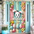 thumbnail image 6 of HongHeng Happy Easter Door Cover Bunny Banner Large Fabric Colorful Spring Welcome Decoration for Easter Party Photo Booth Background Favor Supplies, 35 x 70 Inches, 6 of 6