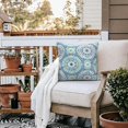 thumbnail image 6 of Outdoor Throw Pillow Covers 16x16 Decorative Accent Pillow Cases All Weather Square Cushion Covers for Sofa Patio Couch Use, Pack of 2, Delancey Baltic, 6 of 6