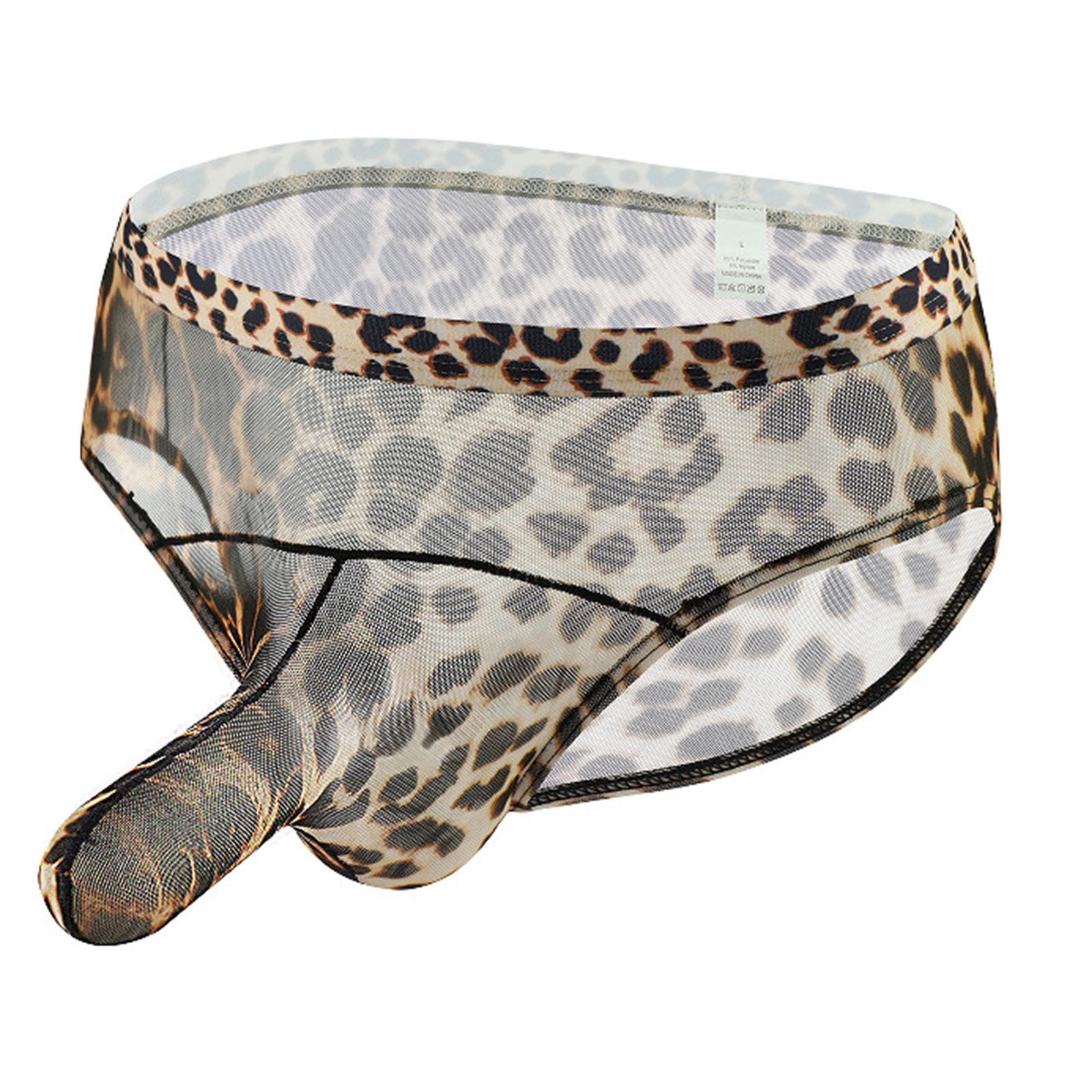 Leopard Elephant Nose Bikini Briefs, Mens Mesh Hipster Panties See ...