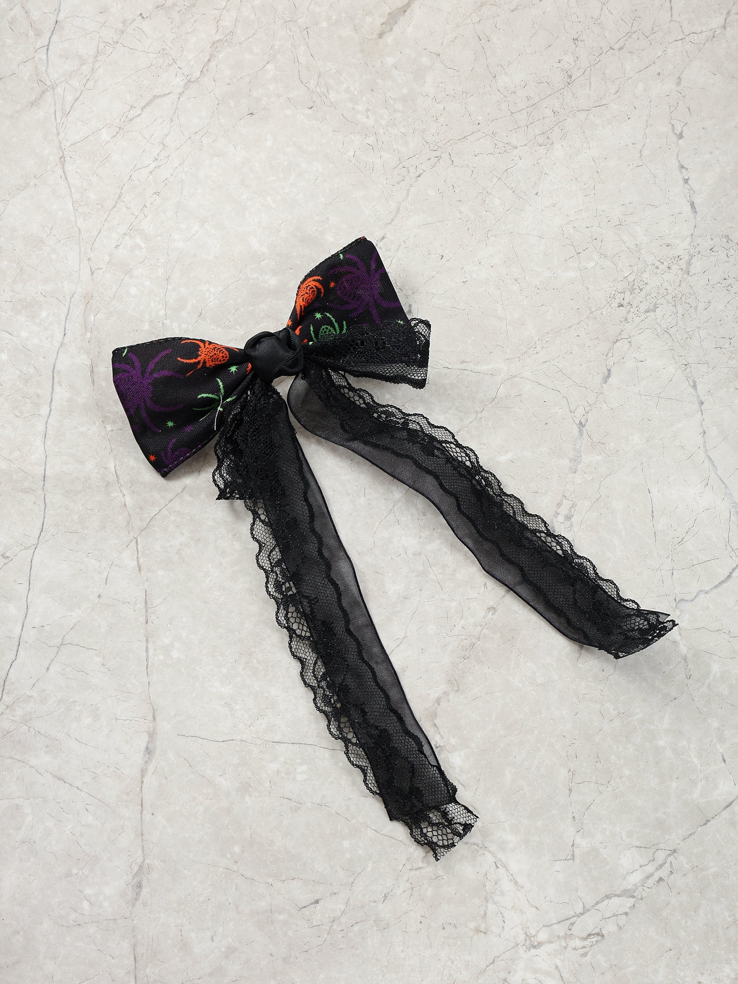 Way to Celebrate Halloween Hair Bow, Black Lace, 1 Piece