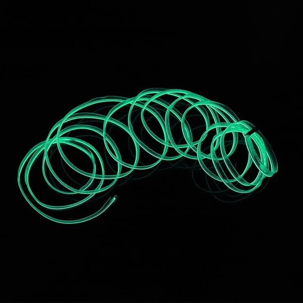 Tira de luz Interior del Coche Tira de luz Decorativa del Coche Iluminación Interior Auto LED EL Piezas de modificación de lámpara fría 4 Metros Atmósfera de neón Tira de luz Brillante(Verde) EOTVIA NO