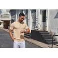 thumbnail image 4 of COOFANDY Men's Henley Shirts Short Sleeve Casual Summer Slim Fit Tee Shirt Plain Basic Knit T-Shirts, 4 of 6