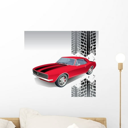 - Old American Muscle Car Wall Mural by Wallmonkeys Peel and Stick Graphic (18 in W x 16 in H) WM48092