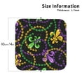 thumbnail image 3 of Disketp Mardi Gras6 Funny Coasters,6 Pcs Leather Coasters With Holder, Perfect Housewarming Hostess Gifts,Protect Furniture From Water Marks Scratch And Damage, 3 of 9