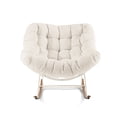 thumbnail image 3 of Better Homes & Gardens Marlow Papasan Outdoor Rocking Chair, Cream, 3 of 13