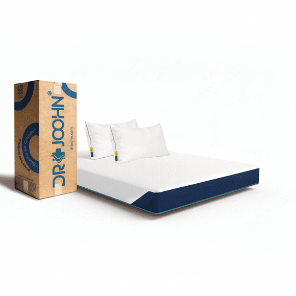 Colchón en Caja + Almohadas Nube Estándar DR JOOHN Individual Zen Confort 20cm, Memory Gel Semi Firme para Todas las Edades.