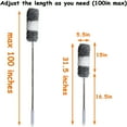 thumbnail image 2 of ACDANC Upgraded Microfiber Duster for Cleaning with Extension Pole,Stainless Steel,30-100"Bendable Head. Cleaner with Long Extendable Handle for Cleaning Cobwebs,Ceiling Fans,Furniture,White Gray, 2 of 6