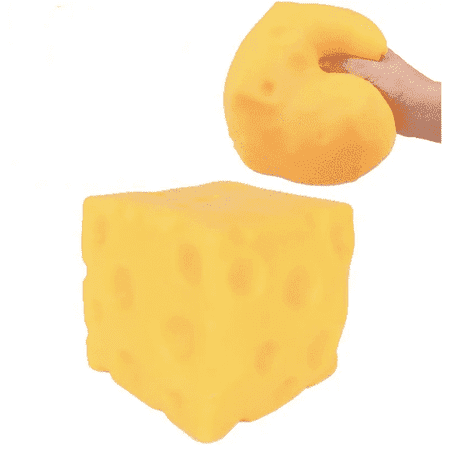 2026 1.6-Inch Cheese Squishy, Cheese Squishies Stress - Realistic Slow Rising Food Fidget for Stress Relief & Anxiety Relaxation