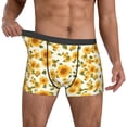 thumbnail image 2 of Salouo Classical Cute Sunflower NO.101 Print Men's Boxer Briefs,Breathable Underwear Elastic Waistband Briefs for Men -Large, 2 of 8