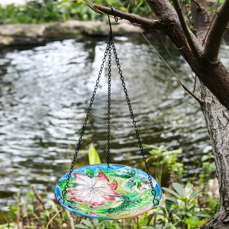 - Winsome House Hummingbird with Flower Hanging Bird Bath
