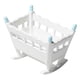 thumbnail image 5 of 2026 1:12 Scale Dollhouse Cradle Furniture Miniature Kids Play Toys White Pink, 5 of 5