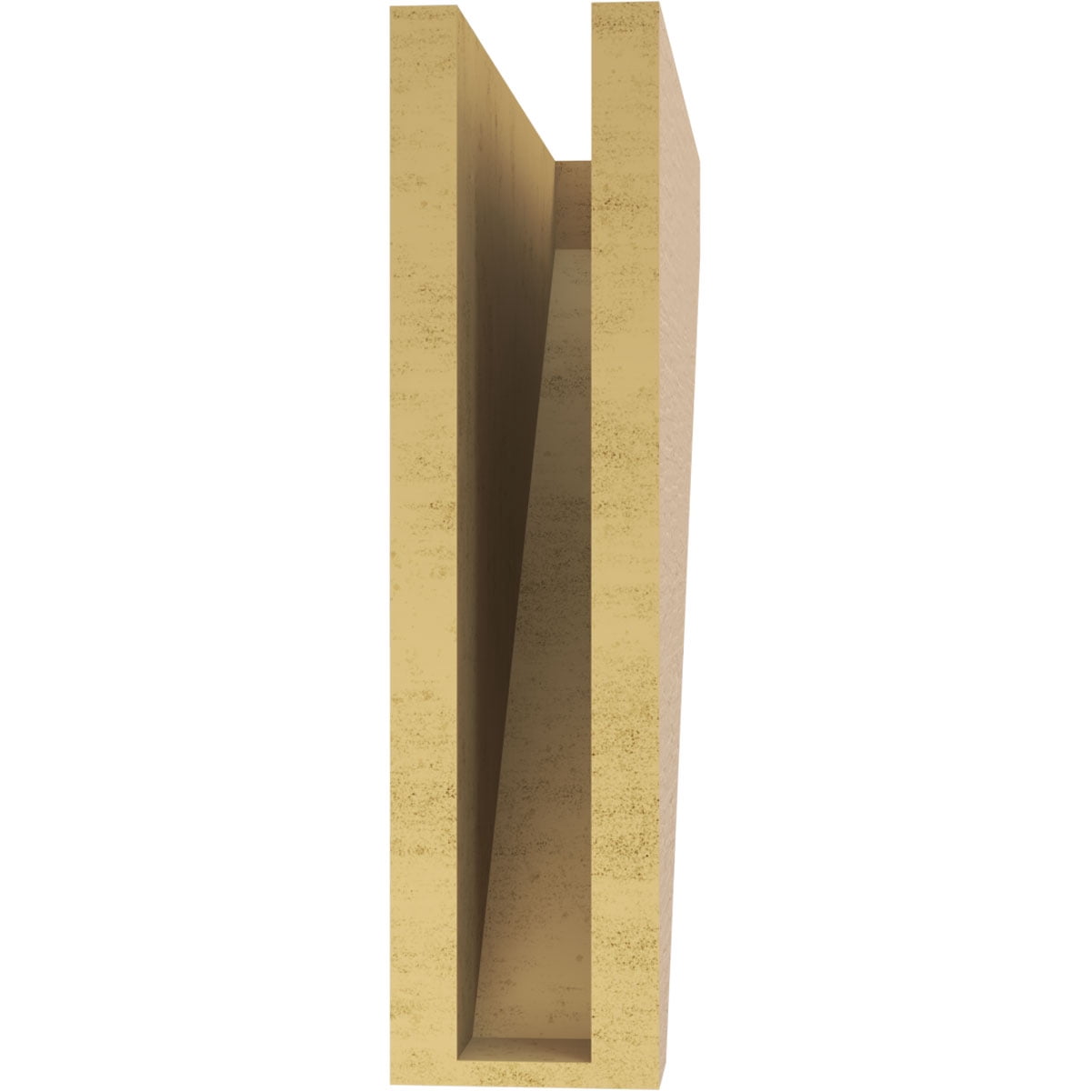 4"W x 16"D x 16"H Thin Concord Rough Cedar Woodgrain TimberThane Corbel, Primed Tan