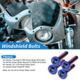 thumbnail image 2 of Tornillos de parabrisas Unique Bargains para Harley Touring FLTRX Road Glide 2015-2023 4 tornillos 4 arandelas aleación de titanio azul, 2 of 6