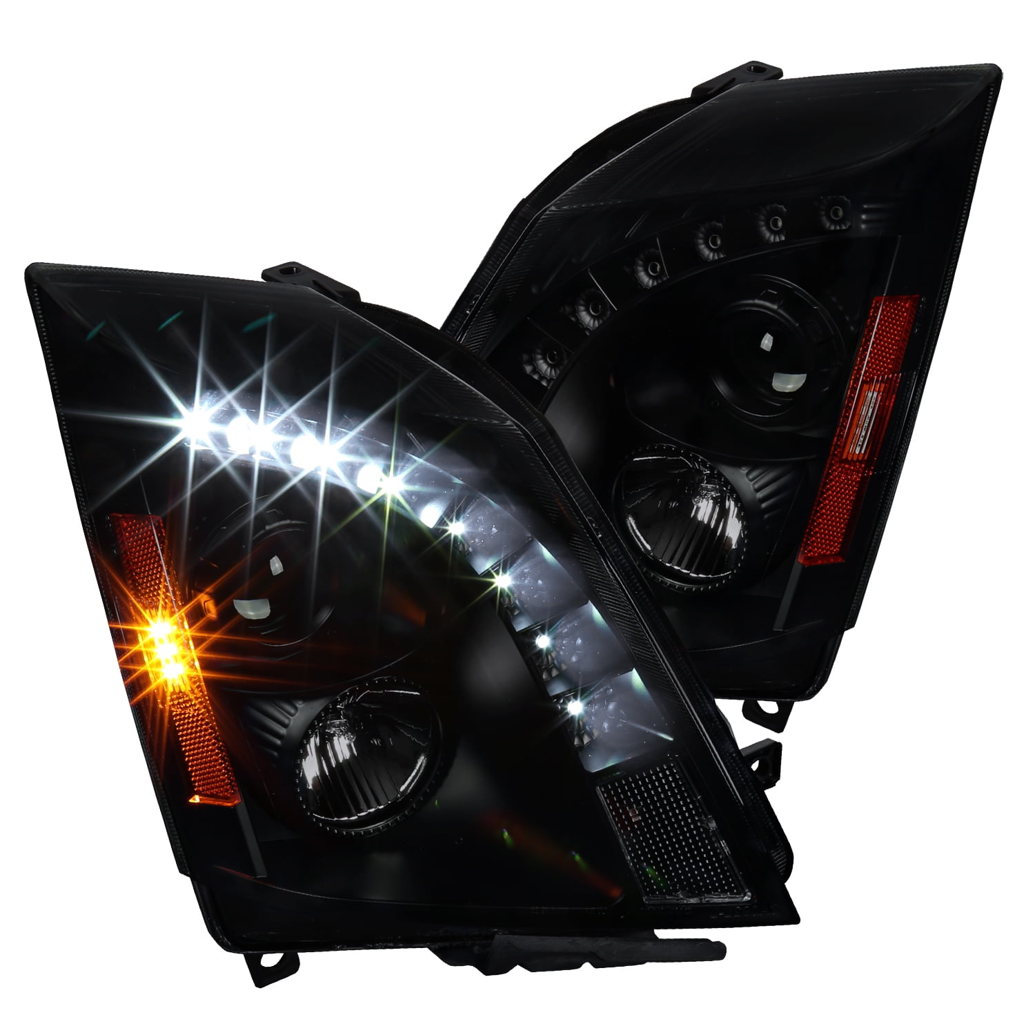 SpecD Tuning Black Smoke SMD LED Projector Headlights for 20082014