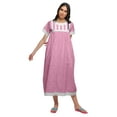 thumbnail image 4 of Moomaya Printed Nightdress For Ladies Cotton Ruffled Border Nursing Night Gown, 4 of 6