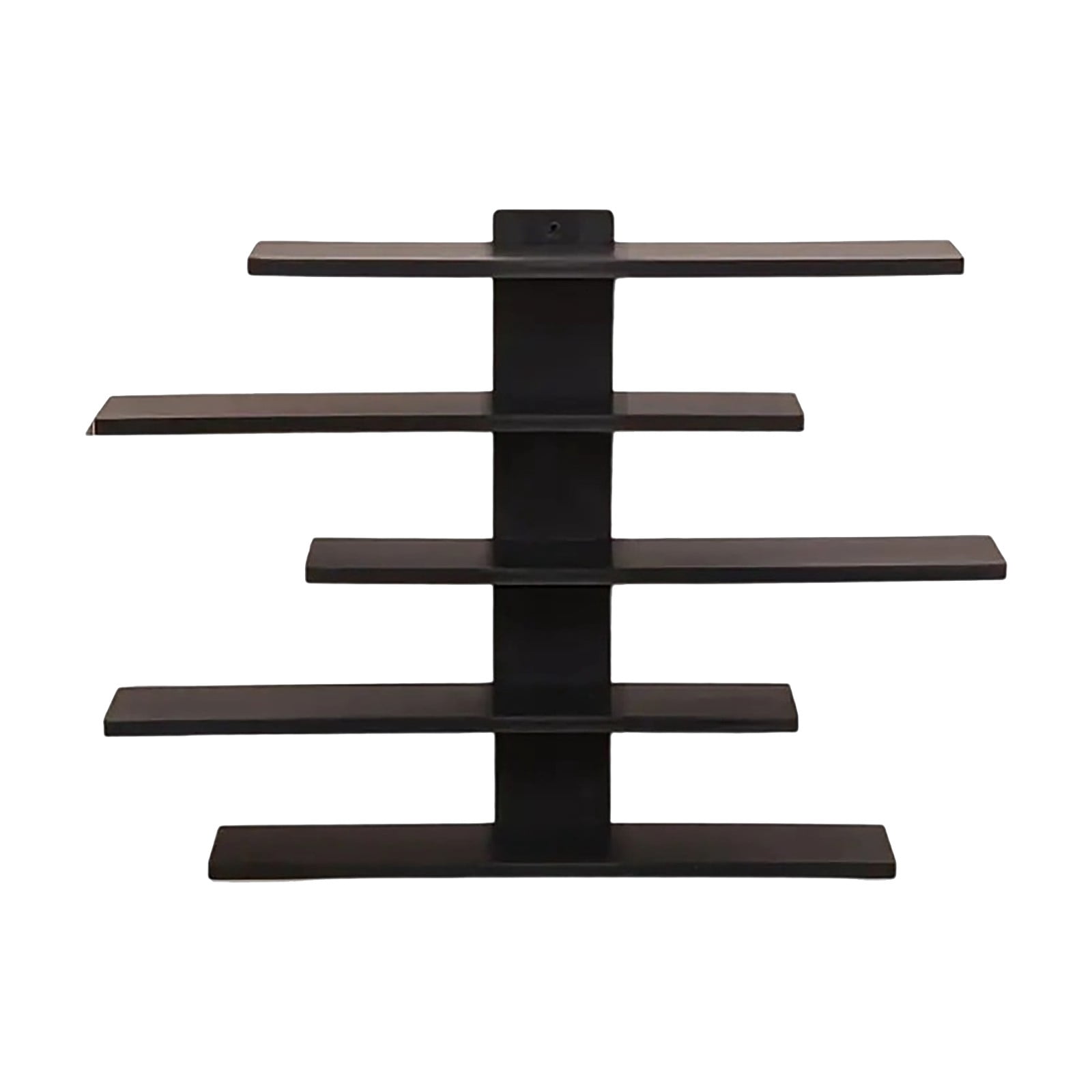 Wall Mounted 3 Tier Geometric Floating Shelf, 1 Count, Black Wood, 14.6 x 14.6 Inch, Decorative Diamond Shape Display Rack, Storage Shelving, for Living Room Picture