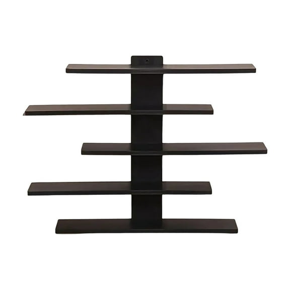 Leojiow Wall Mounted Shelf Organizer Tier Wooden Display Rack For Living Room Bedroom Storage And Home 37X37Cm Utility