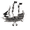Metal Black Pearl, variant on Victorian Elf Ship DIY Wooden Sailboat 3D Puzzle Model Kit, Magic Airship Building Set with Adjustable Sails, Boat Sailship Assembly Kits for Adults