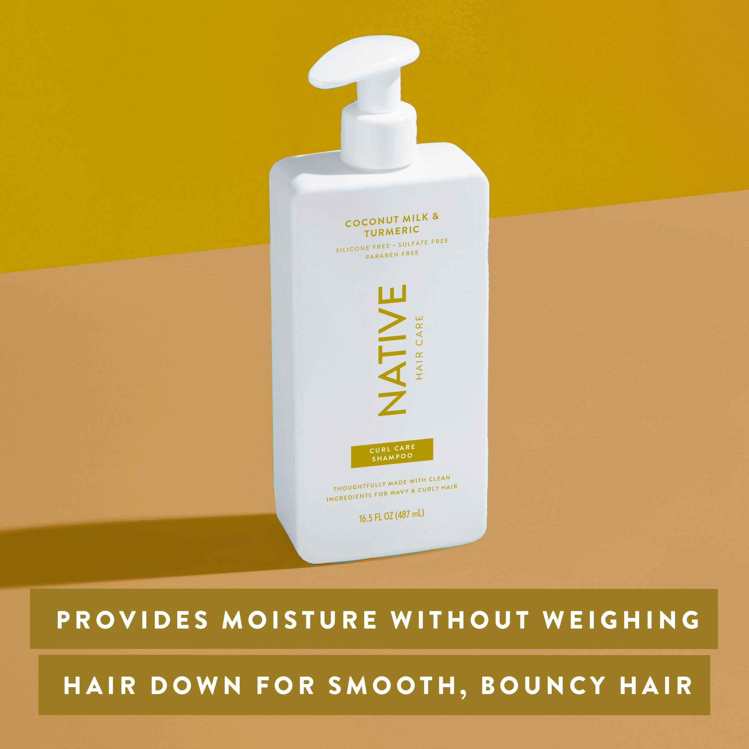 Native Curl Care Shampoo, Coconut Milk & Turmeric, Sulfate & Paraben Free, 16.5 oz - image 3 of 6