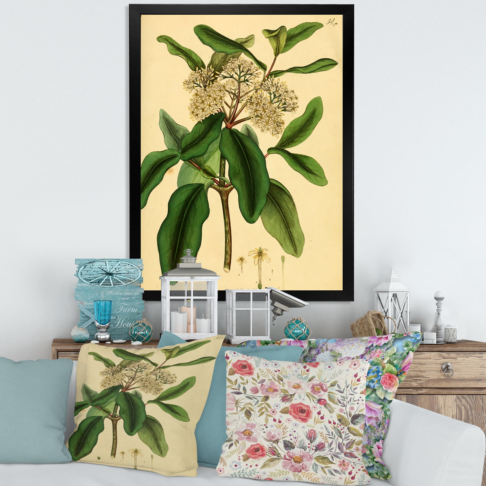 Designart 'Ancient Plant Life I' Traditional Framed Art Print
