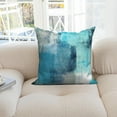 thumbnail image 5 of Turquoise Grey Throw Pillow Covers 18x18 Set of 2,Teal Modern Abstract Decorative Pillowcases for Sofa Couch Living Room, 5 of 6