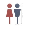 thumbnail image 2 of GAXIRE 2Pcs Bright Color Toilet Sign for Women Bathroom Simple Design Wall Mounting 3.4x3.4x0.2in, 2 of 8