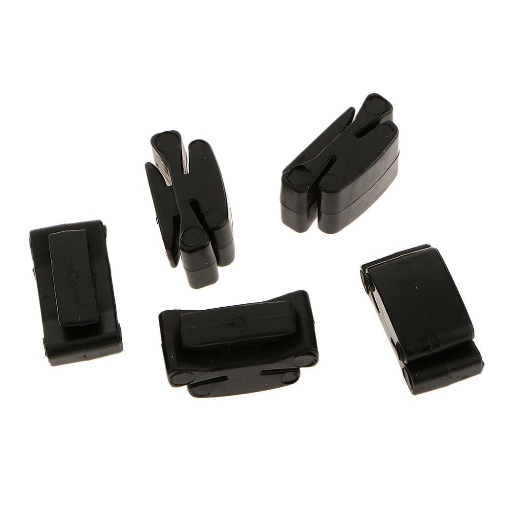 LeeQinersw 5 Pieces Rubber Pick Holders With 16 Pieces Handcraft Horn Picks Plectrums Set