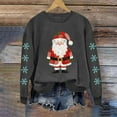 thumbnail image 2 of Atogsazn Women's Santa Christmas Sweatshirt Oversized Fleece Long Sleeve Pullover Sweater Fall Clothing Tops 01-Dark Gray XL Fashion, 2 of 8