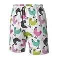 thumbnail image 6 of Uemuo Funny Chicken Pattern Men's Swim Trunks Hawaiian Beach Bathing Suit Swimsuits Beach Quick-Dry Shorts with Pockets-Small, 6 of 9