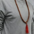 thumbnail image 4 of Kamada Combination of 108 Manka(beads) Haldi(Turmeric) mala and exquisite 108 beads/manka rudraksha long mala,Spritual Necklace/rosary for Women and Men, 4 of 5