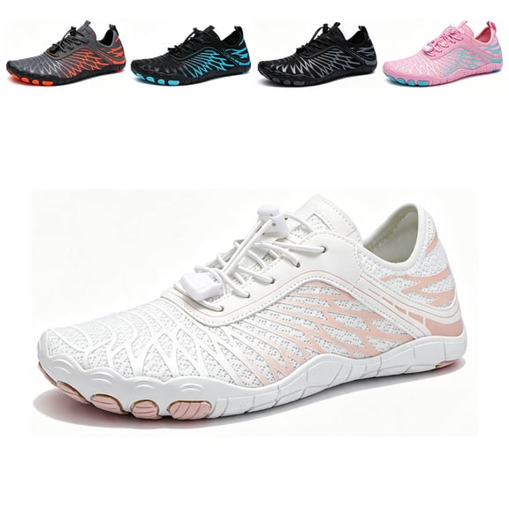 Unisex Waterproof Minimalist Zero-Drop Hiking Shoes, Wide Toe Box Trail Running Outdoor Sneakers