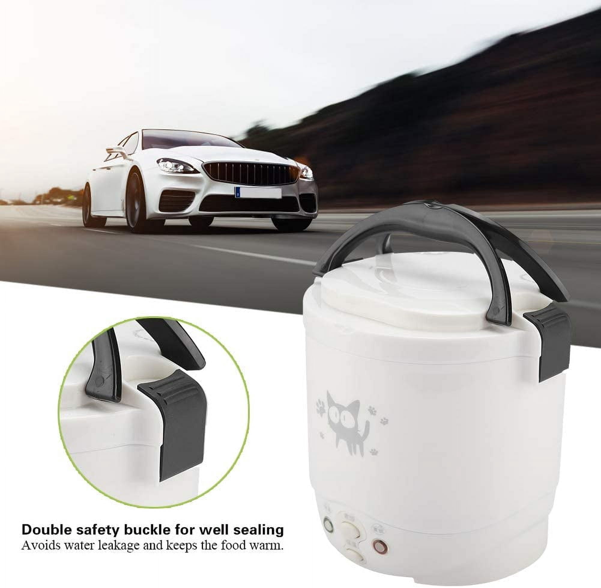 Rice Cooker 12V Electric Lunch Box Portable Travel Cooker with  Warm Function Non Stick Pot for Car Camping
