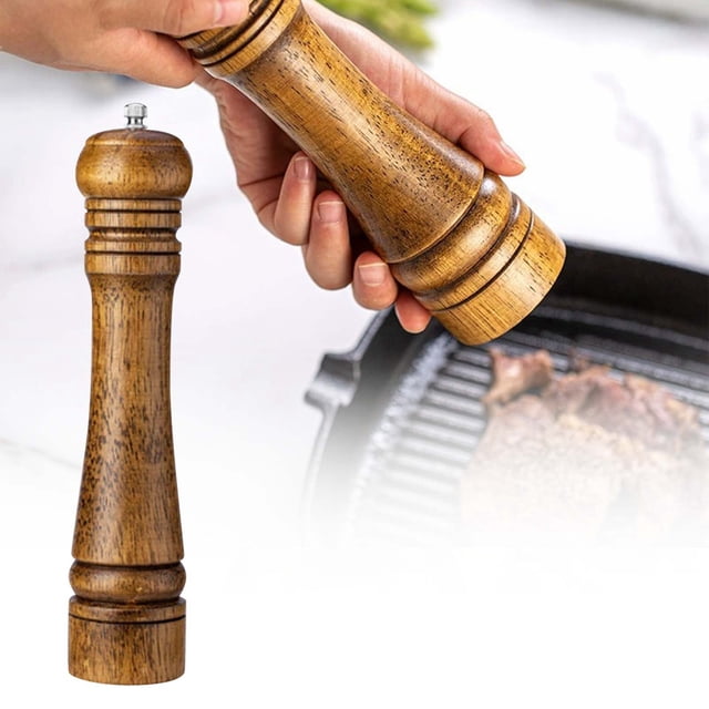 Seasoning 1 - Rubberwood Pepper Grinder Kit for Gourmet Cooking Elegant Kitchen Accessory for Home Chefs
