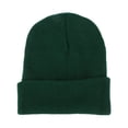 thumbnail image 2 of Men Women Solid Color Warm Woolen Knitted Cap Fluorescent Cuffed Beanie Hat, 2 of 8