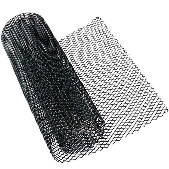 Modengzhe Hoja De Malla Para Parrilla De Automóvil De 40 X 13 Pulgadas Rollo De Malla De Parrilla Multifuncional De Aleación De Aluminio Pintado En Negro Rejillas En Forma Hexagonal De 6 X 12 Mm